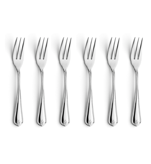 AMEFA DUKE Sztućce UE 6x Widelczyk do ciasta 14,8 cm luzem stal 18/10 RETRO STYL