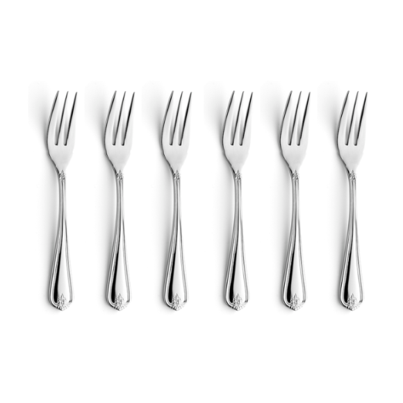 AMEFA DUKE Sztućce UE 6x Widelczyk do ciasta 14,8 cm luzem stal 18/10 RETRO STYL