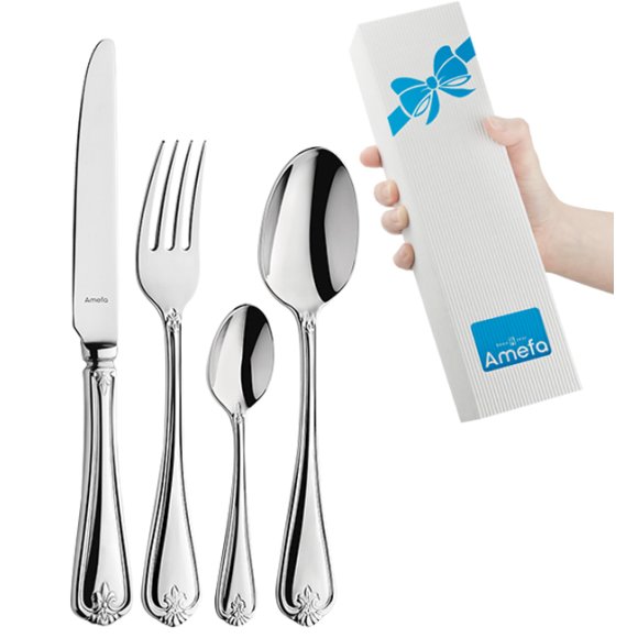 AMEFA DUKE Sztućce UE Komplet 24 el pudełko składane / 6 os / połysk