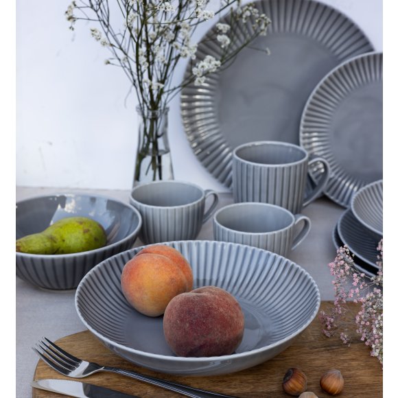 LUBIANA DAISY CLOUD K1 Serwis obiadowo - kawowy 24 osoby / 120 elementów / szary