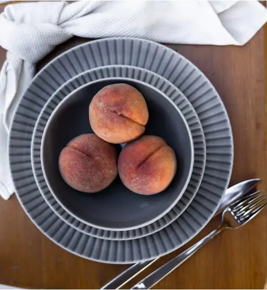 LUBIANA DAISY CLOUD K1 Serwis obiadowo - kawowy 12 osób / 72 elementy / szary