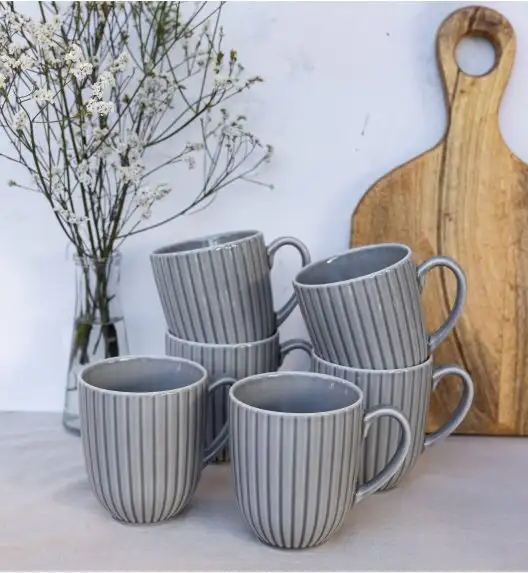 LUBIANA DAISY CLOUD K1 Serwis obiadowo - kawowy 18 osób / 108 elementów / szary