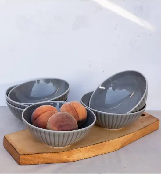 LUBIANA DAISY CLOUD K1 Serwis obiadowo - kawowy 18 osób / 108 elementów / szary