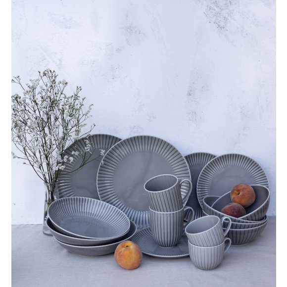 LUBIANA DAISY CLOUD K1 Serwis obiadowo - kawowy 24 osoby / 144 elementy / szary