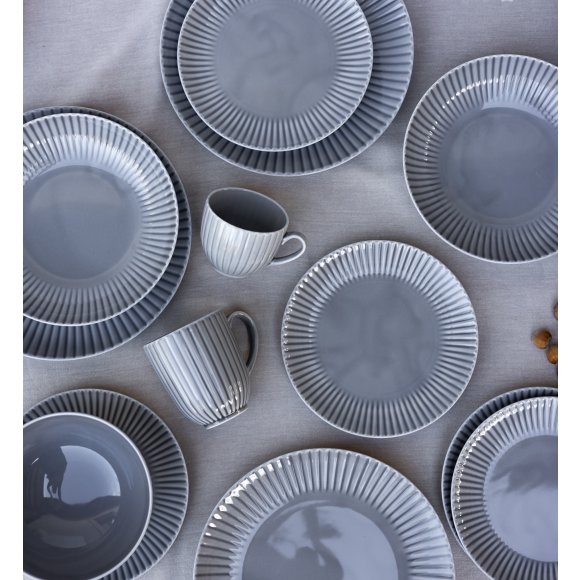 LUBIANA DAISY CLOUD K1 Serwis obiadowo - kawowy 6 osób / 42 elementy / szary
