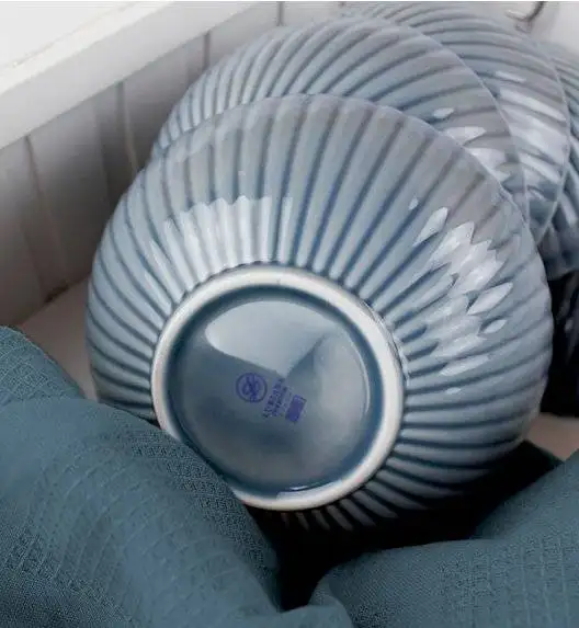 LUBIANA DAISY SEASIDE K9 Serwis obiadowo - kawowy 18 osób / 126 elementów / szaro - niebieski