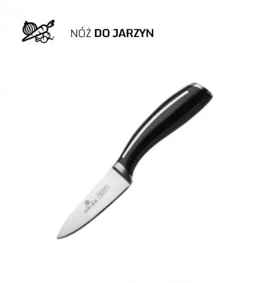 GERLACH LOFT Komplet 5 noży w bloku + ostrzałka 3w1 Granitex +nożyce drewniane do drobiu 