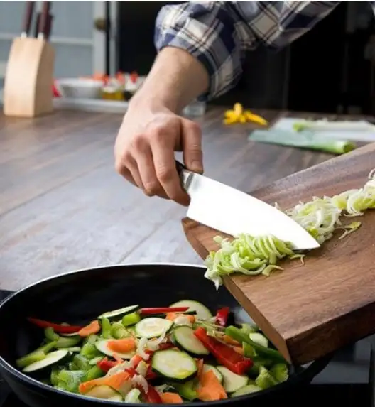 ​GERLACH DECO BLACK Komplet 5 noży w bloku + nożyce drewniane do drobiu