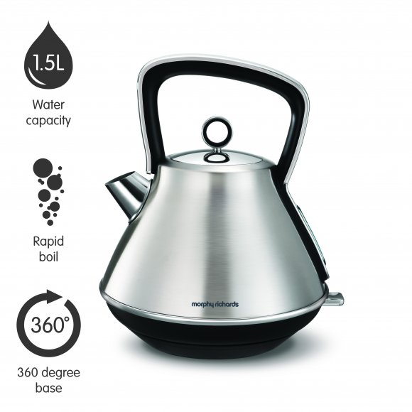 MORPHY RICHARDS EVOKE Czajnik elektryczny 1,5 l / stal nierdzewna / 100106