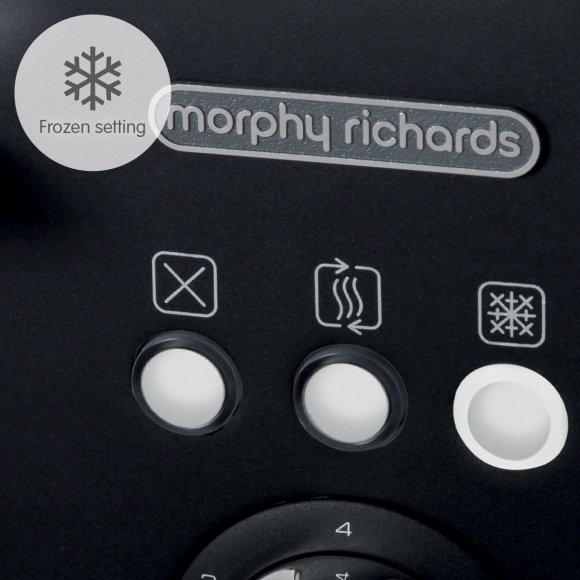 MORPHY RICHARDS ILLUMINATED Toster na 4 kromki / stal nierdzewna / czarny / 248020