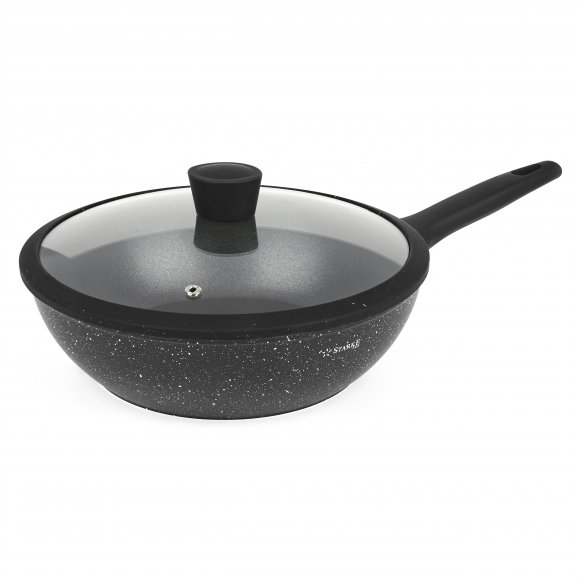 STARKE PRO SIRIUS Patelnia wok z pokrywką 28 cm / Powłoka Aerolite