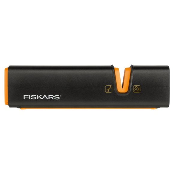 FISKARS ROYAL FSRL8 Komplet 5 noży kuchennych / stal nierdzewna + Obierak FF + Ostrzałka Fiskars Edge