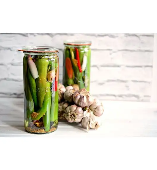 WYPRZEDAŻ! WECK Komplet 6 słoików cylindrycznych na przetwory 340 ml - BEZ POKRYWKI!