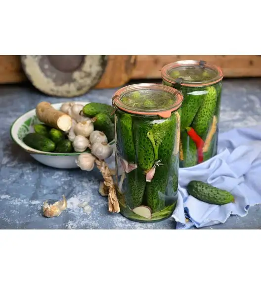 WYPRZEDAŻ! WECK Komplet 6 słoików cylindrycznych na przetwory 340 ml - BEZ POKRYWKI!