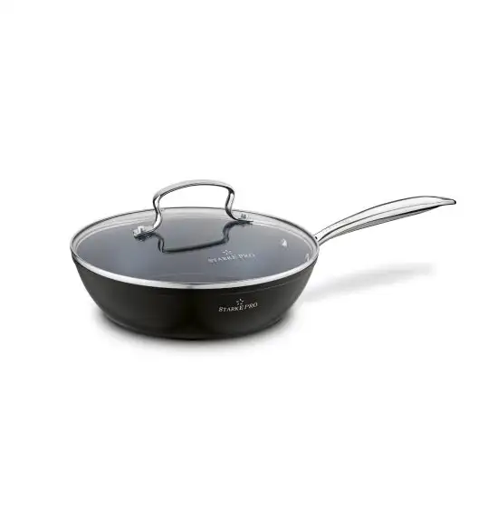 STARKE TARRY Patelnia głęboka z pokrywką 24 cm / Nieprzywierająca powłoka Aerolite / indukcja