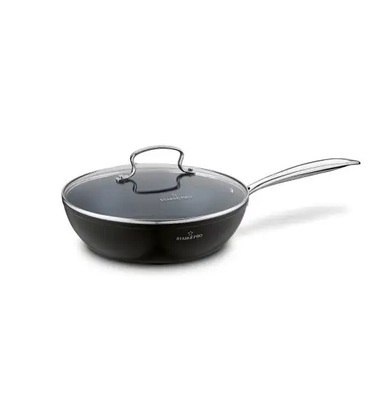 STARKE TARRY Patelnia głęboka z pokrywką 28 cm / Nieprzywierająca powłoka Aerolite / indukcja