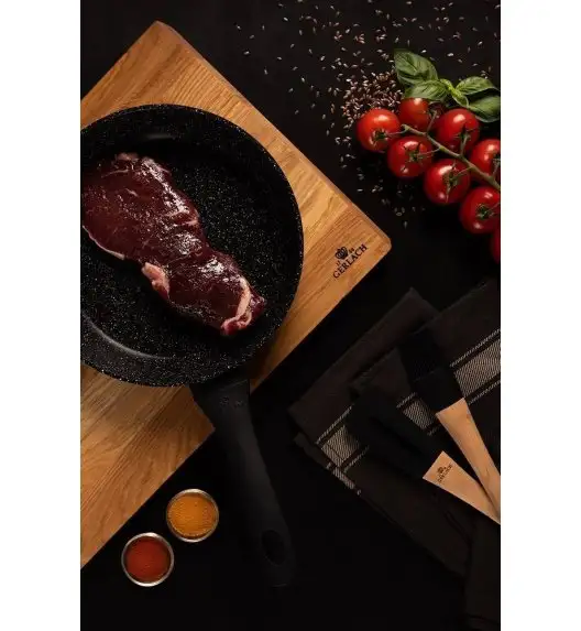 GERLACH GRANITEX Zestaw patelni z powłoką ceramiczną ILAG Granitec® 24, 28 cm + Brytfanna 32 cm z pokrywką / aluminium