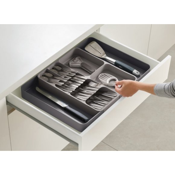 JOSEPH JOSEPH Drawer Store Rozsuwany organizer do szuflady na sztućce 39,5 x 31,5 cm / szary