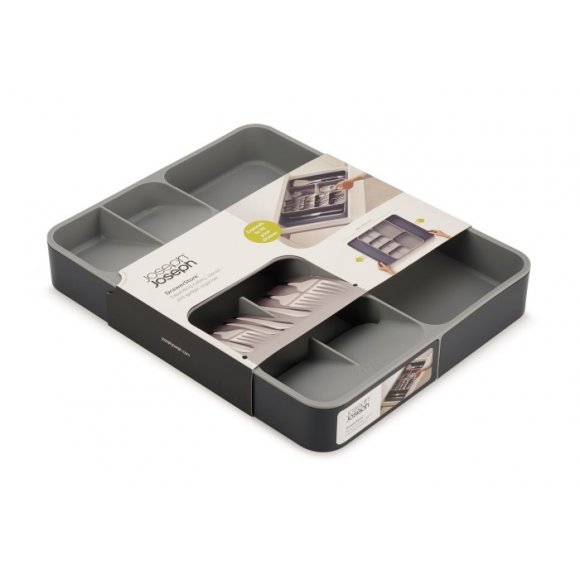 JOSEPH JOSEPH Drawer Store Rozsuwany organizer do szuflady na sztućce 39,5 x 31,5 cm / szary