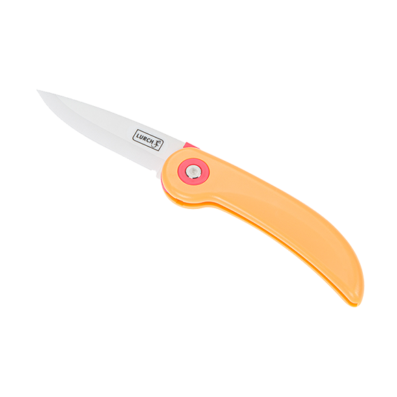 LURCH Składany ceramiczny nóż piknikowy / pomarańczowy / 19 cm