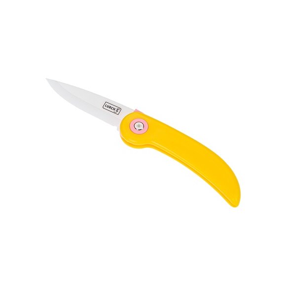 LURCH Składany ceramiczny nóż piknikowy / żółty / 19 cm