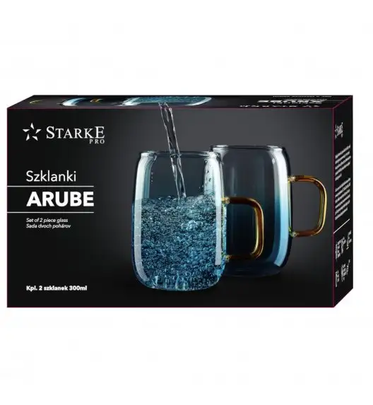 STARKE ARUBE Zestaw 2 szklanek 300 ml / niebieskie