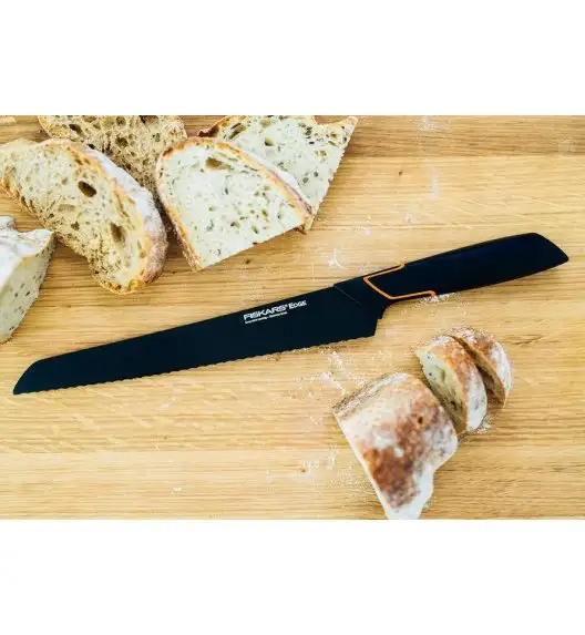 FISKARS EDGE Komplet 7 noży kuchennych + ostrzałka Essential / japońska stal nierdzewna 