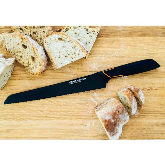 FISKARS EDGE Komplet 7 noży kuchennych + ostrzałka Essential / japońska stal nierdzewna 
