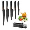 FISKARS EDGE Komplet 5 noży kuchennych + ostrzałka Essential / japońska stal nierdzewna 