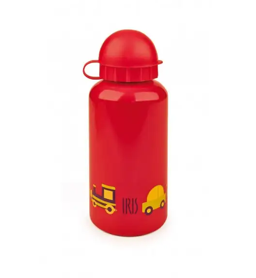 Butelka na napoje dla dzieci Iris w kolorze czerwonym z samochodami 400 ml / Btrzy