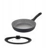 GERLACH GRANITEX GREY Patelnia z powłoką ceramiczną ILAG Xera Dur 2® 24 cm + pokrywka PSU / aluminium