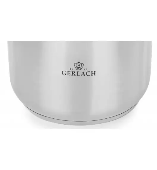GERLACH Sendo Komplet garnki z pokrywkami 11 el  + Patelnia Initial 24, 28 cm + pokrywki uniwersalne