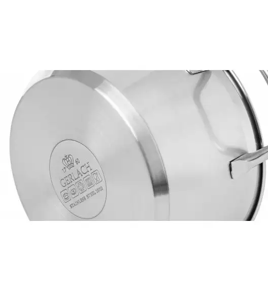 GERLACH Sendo Komplet garnki z pokrywkami 11 el  + patelnia Smart 20, 24, 28 cm + pokrywka silikonowa 3w1