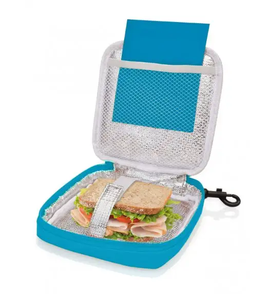 Organizer kwadratowy na kanapkę i przekąski Lunch Bag marki Iris w kolorze niebieskim / Btrzy