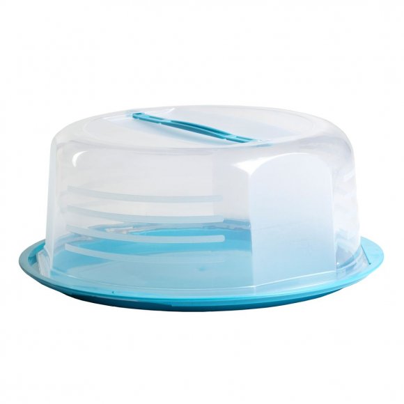 DOMOTTI DOLCE Pojemnik na ciasto 30 cm / niebieski / tworzywo sztuczne