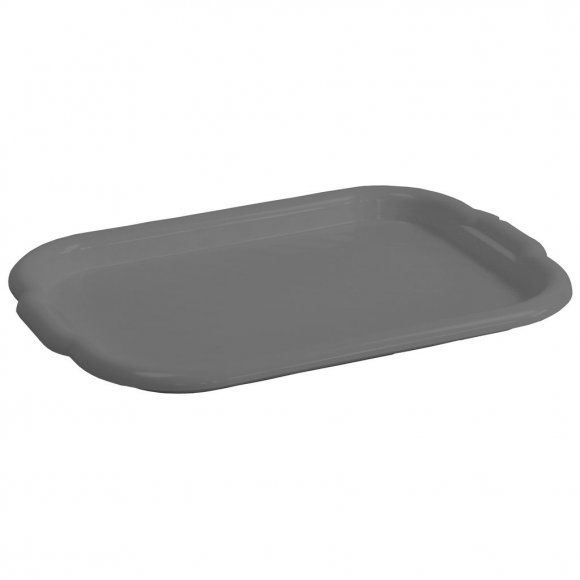DOMOTTI CLEVER Taca do serwowania 40 x 28 cm z tworzywa sztucznego / szara