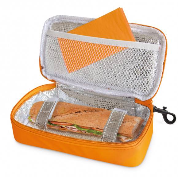 Organizer podłużny na kanapkę i przekąski Lunch Bag marki Iris w kolorze pomarańczowym / Btrzy