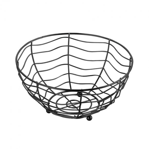 TADAR Koszyk na owoce 25 cm / czarny / metal