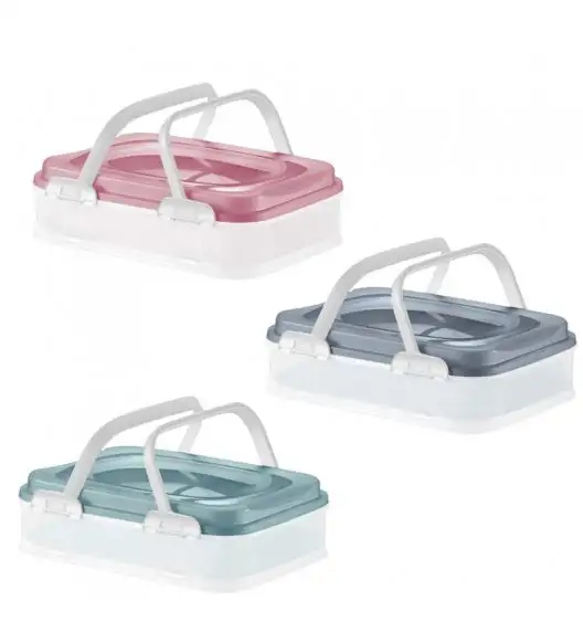 DOMOTTI DOLCE Pojemnik na ciasto 39 x 28,5 cm / szary / tworzywo sztuczne