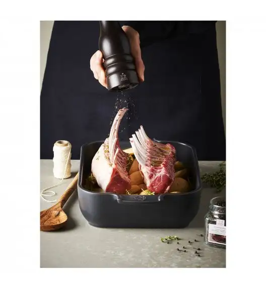 PEUGEOT APPOLIA Naczynie kwadratowe / 36 cm / szare