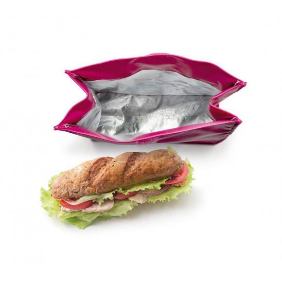 Torebka / Woreczek na rzep na kanapkę Snack Rico Iris w kolorze różowym z babeczkami / Btrzy