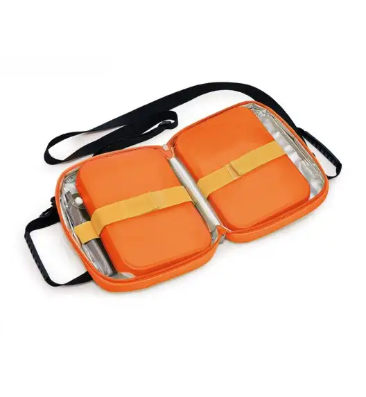 Praktyczna torba mini na lunch Twin Bag Iris z pojemnikami w kolorze pomarańczowym / Btrzy