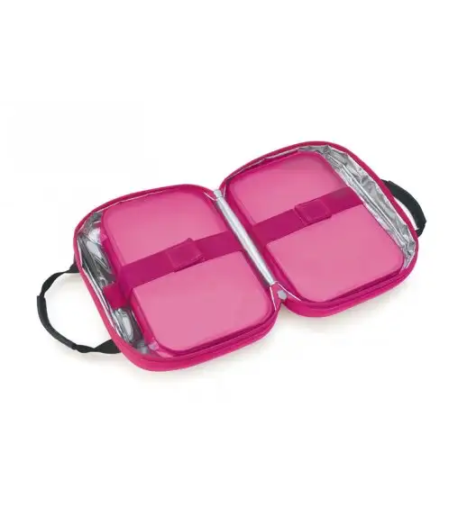 Praktyczna torba mini na lunch Twin Bag Iris z pojemnikami w kolorze różowym/ Btrzy