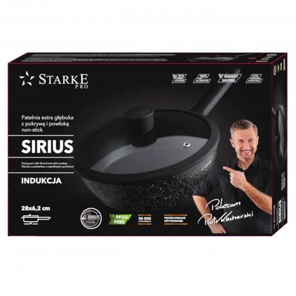 STARKE PRO SIRIUS Zestaw patelni z pokrywkami 20, 28 cm