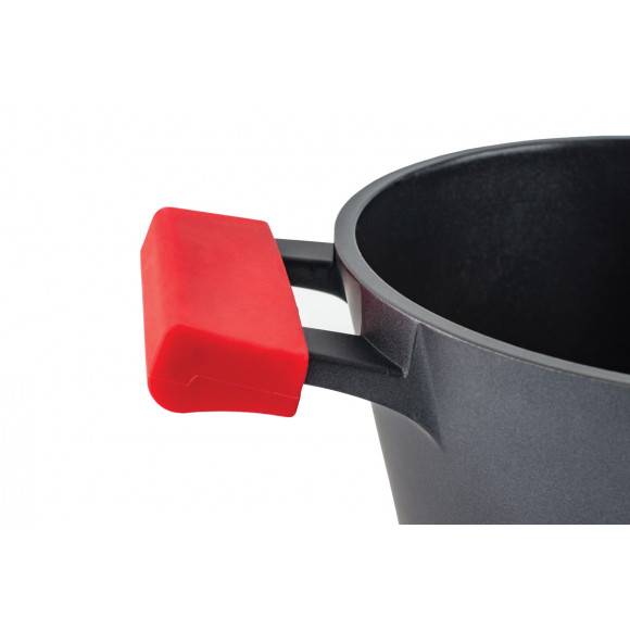 ZWIEGER OBSIDIAN Komplet garnków z pokrywkami 1l, 3l, 5l/ GREBLON C3 + Komplet Patelnia Sensa Thermo 24, 28 cm