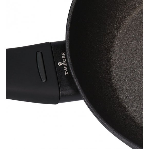 ZWIEGER OBSIDIAN Komplet garnków z pokrywkami 1l, 3l, 5l/ GREBLON C3 + Komplet Patelnia Sensa Thermo 24, 28 cm