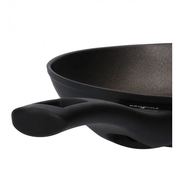 ZWIEGER OBSIDIAN Komplet garnków z pokrywkami 1l, 3l, 5l/ GREBLON C3 + Komplet Patelnia Sensa Thermo 24, 28 cm