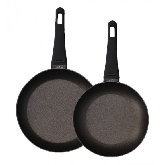 ZWIEGER OBSIDIAN Komplet garnków z pokrywkami 1l, 3l, 5l/ GREBLON C3 + Komplet Patelnia Sensa Thermo 24, 28 cm