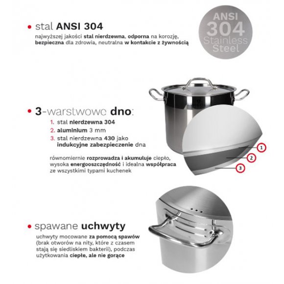 ZWIEGER BIGPOT Garnek gastronomiczny 8,5 L / Stal nierdzewna