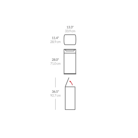 SIMPLEHUMAN Kosz na śmieci 30 L Touch-bar / stal